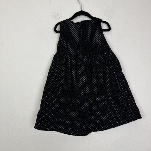 Bonnie Jean Black Polka Dot Dress With Dog Appliqué Girls Size 4T - Picture 3 of 4